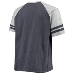 NHL Heathered Deep Sea Blue Seattle Kraken Big & Tall Raglan T-Shirt