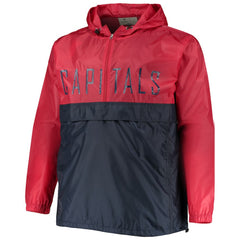 NHL Red Washington Capitals Big & Tall Anorak Half-Zip Pullover Hoodie