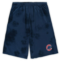 MLB Chicago Cubs Big & Tall Tye Dye Fleece Shorts