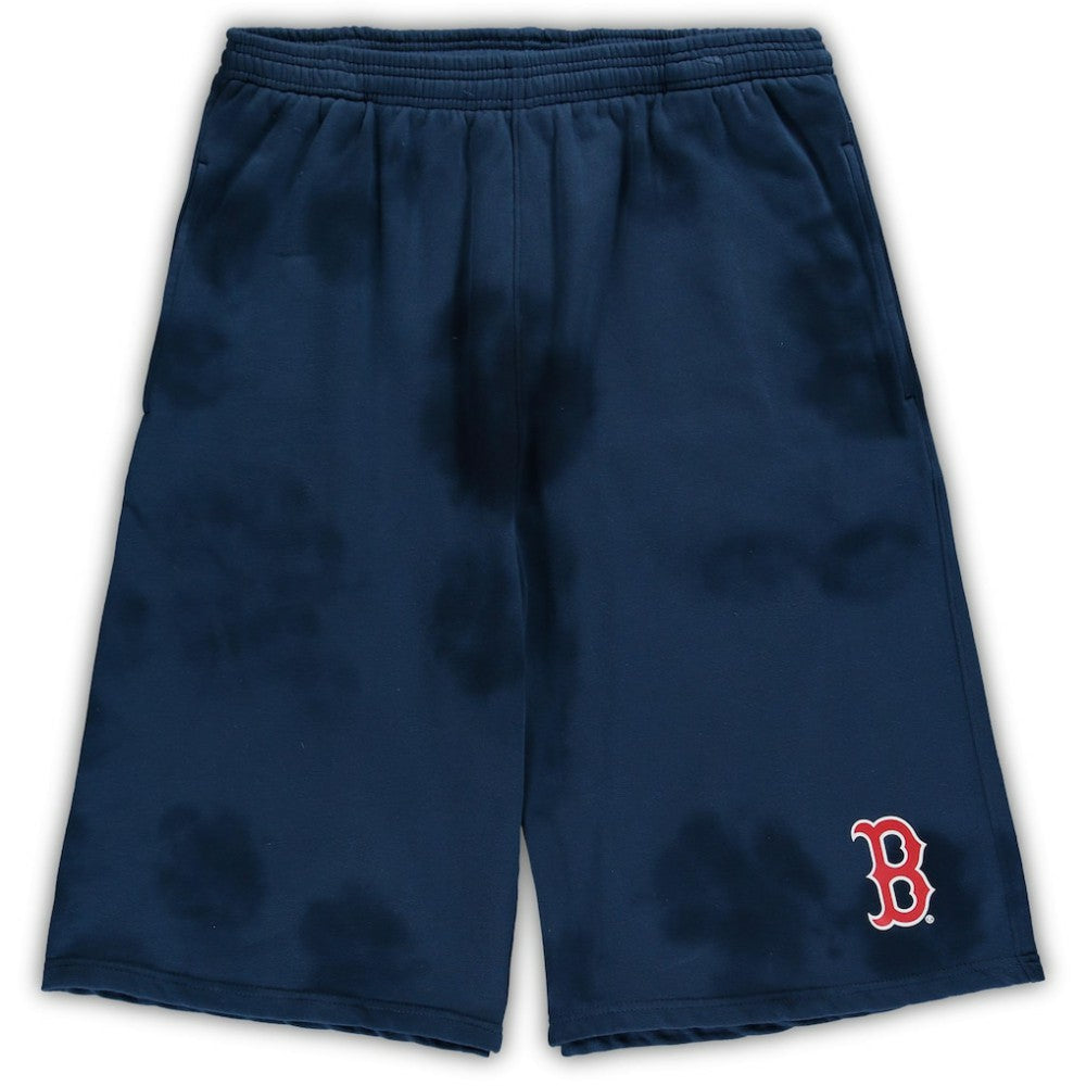 MLB Boston Red Sox Big & Tall Tye Dye Fleece Shorts