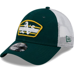 MLB Athletics New Era Logo Patch 9FORTY Trucker Snapback Hat