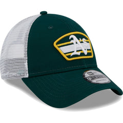 MLB Athletics New Era Logo Patch 9FORTY Trucker Snapback Hat