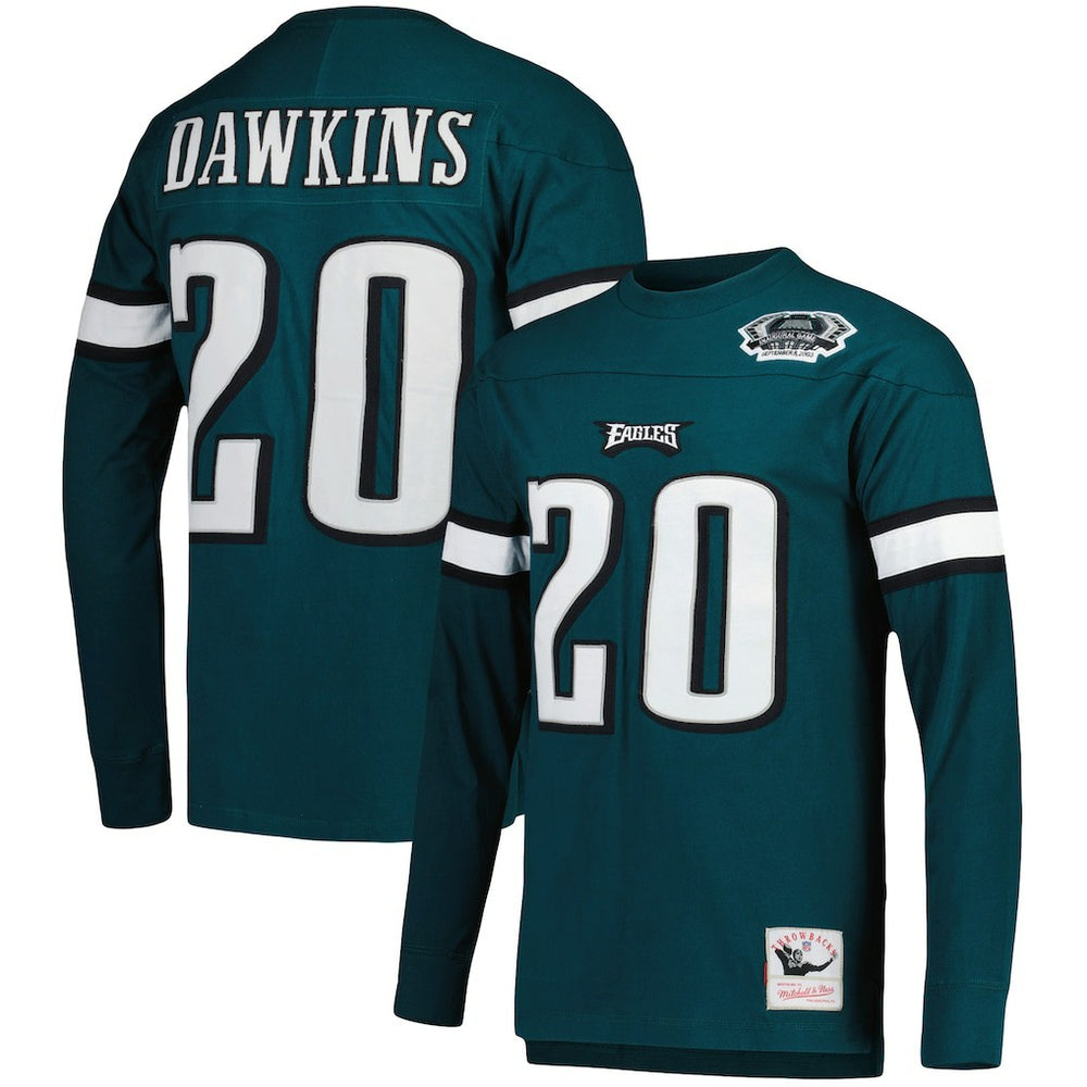 Brian Dawkins Retired Player Name & Number Long Sleeve Top - Philadelphia Eagles