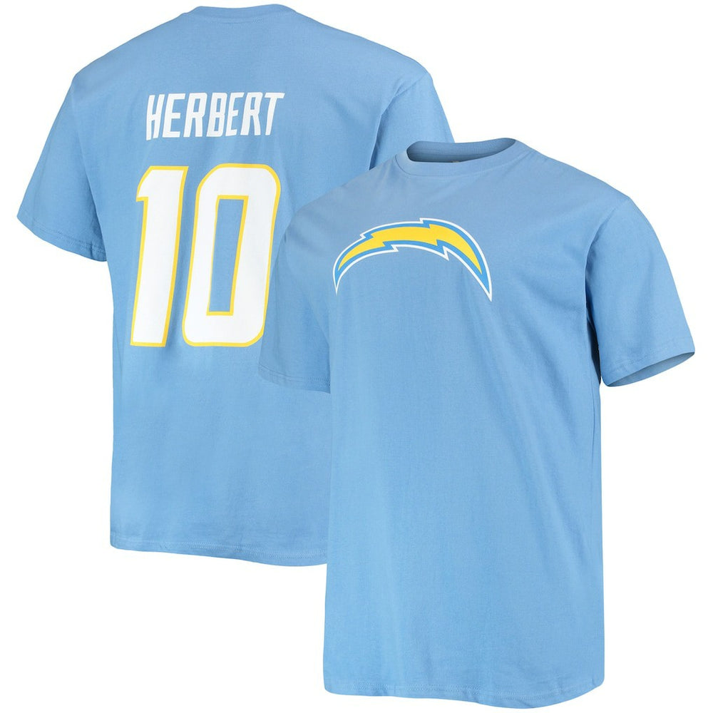 Justin Herbert Big & Tall Player Name & Number T-Shirt - Los Angeles Chargers