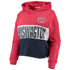 MLB Washington Nationals '47 Women's Lizzy Cropped Pullover Hoodie