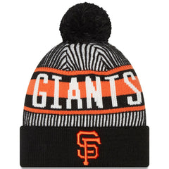 MLB San Francisco Giants New Era Striped Cuffed Knit Hat with Pom