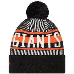 MLB San Francisco Giants New Era Striped Cuffed Knit Hat with Pom