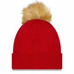 Women's Snowy Cuffed Knit Hat with Pom - Tampa Bay Buccaneers