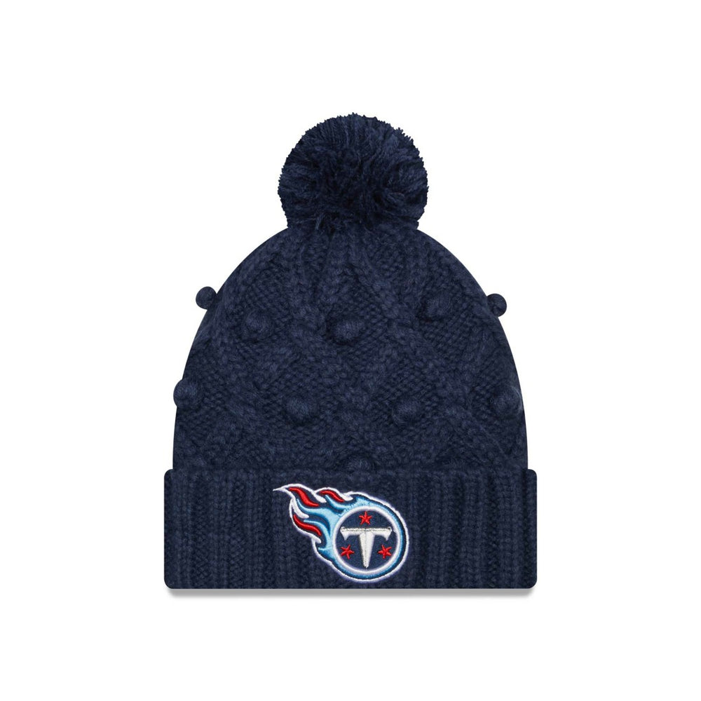 Women's Toasty Cuffed Knit Hat with Pom - Tennessee Titans