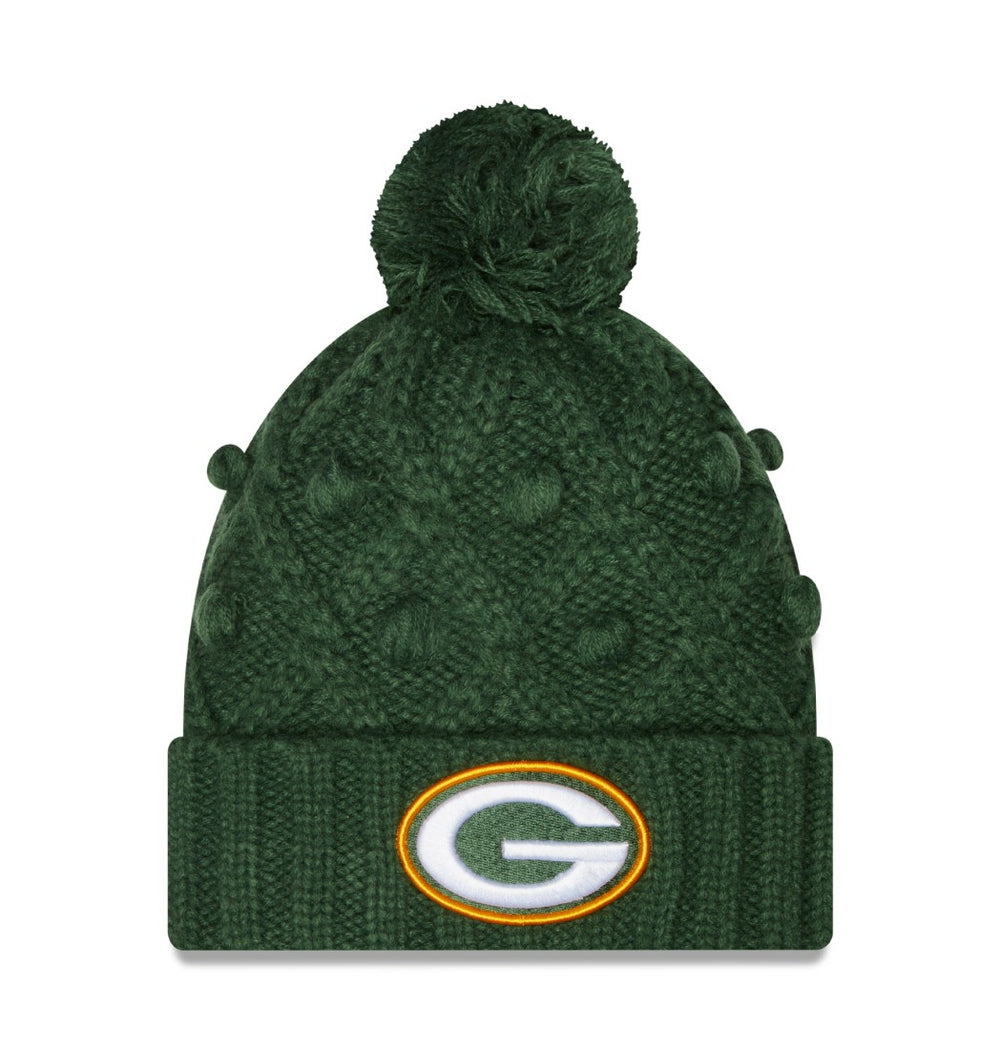 Women's Toasty Cuffed Knit Hat with Pom - Green Bay Packers