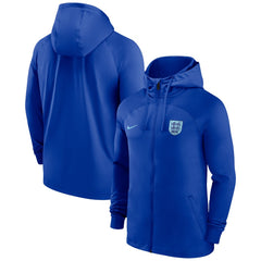 England National Team Strike Raglan Hoodie Full-Zip Track Jacket - Nike Blue