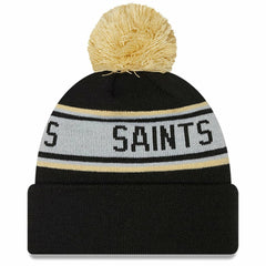 Youth Repeat Cuffed Knit Hat with Pom - New Orleans Saints