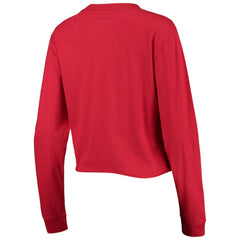 MLB Washington Nationals New Era Women's Baby Jersey Cropped Long Sleeve T-Shirt