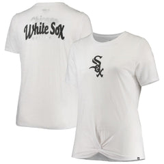 MLB Chicago White Sox New Era Women's Plus Size 2-Hit Front Knot T-Shirt