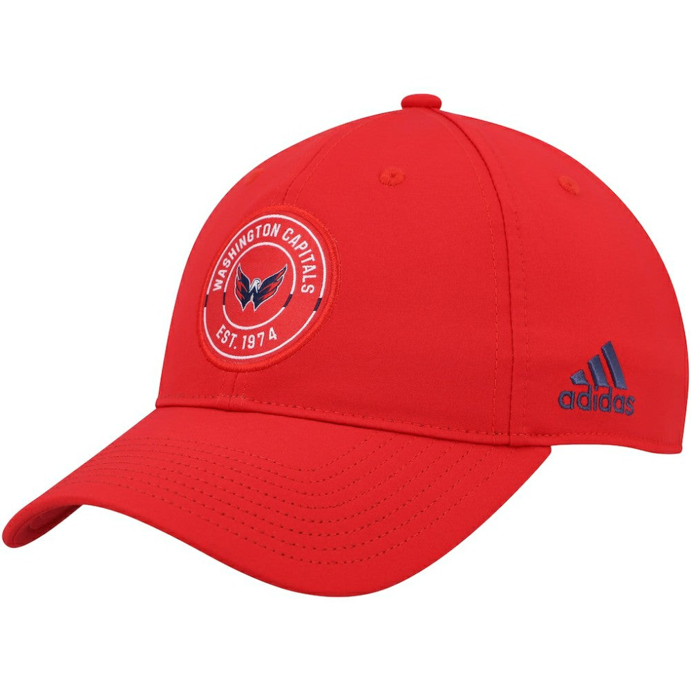 NHL Red Washington Capitals adidas Team Circle Slouch Adjustable Hat