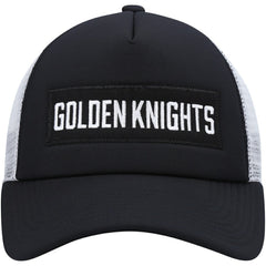 NHL Black/White Vegas Golden Knights adidas Team Plate Trucker Snapback Hat