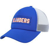 NHL Royal/White New York Islanders adidas Team Plate Trucker Snapback Hat