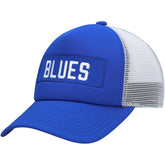 NHL Blue/White St. Louis Blues adidas Team Plate Trucker Snapback Hat