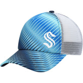 NHL Light Blue/White Seattle Kraken adidas Women's Graphic Foam Trucker Snapback Hat