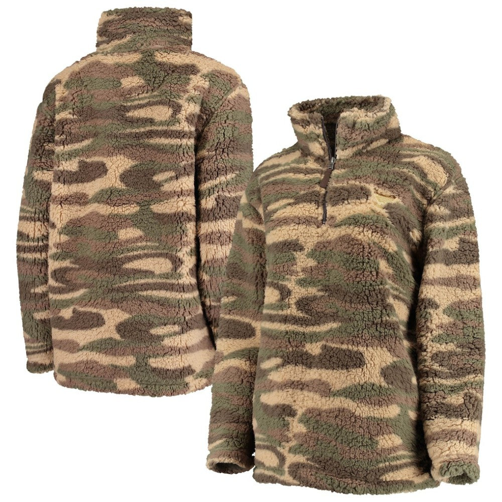 NHL Camo St. Louis Blues G-III Sports by Carl Banks Women's Sherpa Quarter-Zip Jacket