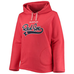 MLB Boston Red Sox Soft as a Grape Women's Plus Size Side Split Pullover Hoodie