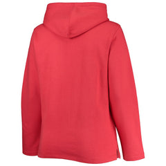 MLB Boston Red Sox Soft as a Grape Women's Plus Size Side Split Pullover Hoodie