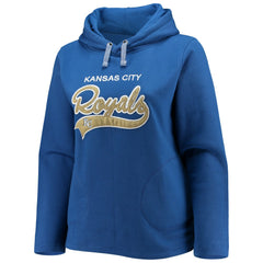 MLB Kansas City Royals Soft as a Grape Women's Plus Size Side Split Pullover Hoodie