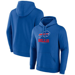 Logo Team Lockup Fitted Pullover Hoodie - Buffalo Bills