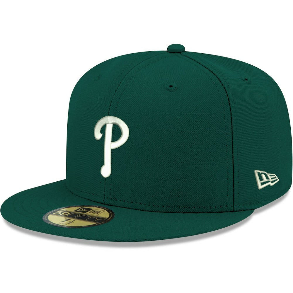MLB Philadelphia Phillies New Era White Logo 59FIFTY Fitted Hat