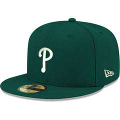 MLB Philadelphia Phillies New Era White Logo 59FIFTY Fitted Hat