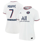 Kylian Mbappé Paris Saint-Germain Jordan Brand Women's 2021/22 Fourth Replica Jersey - Jordan White