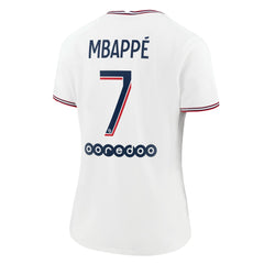 Kylian Mbappé Paris Saint-Germain Jordan Brand Women's 2021/22 Fourth Replica Jersey - Jordan White