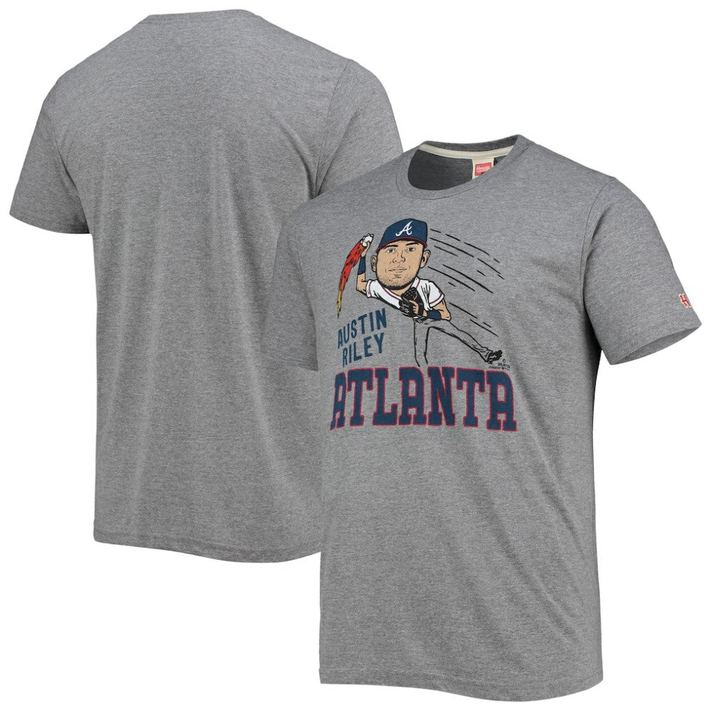MLB Austin Riley Atlanta Braves Homage Caricature Tri-Blend T-Shirt