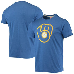 MLB Milwaukee Brewers Homage Hand-Drawn Logo Tri-Blend T-Shirt