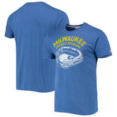 MLB Milwaukee Brewers Homage Milwaukee County Stadium Tri-Blend T-Shirt