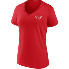 NHL Red Washington Capitals Fanatics Women's Team Mother's Day V-Neck T-Shirt