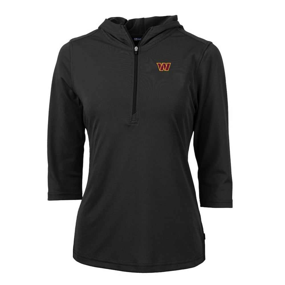Cutter & Buck Women's Virtue Eco Pique Half-Zip Pullover Hoodie - Washington Commanders