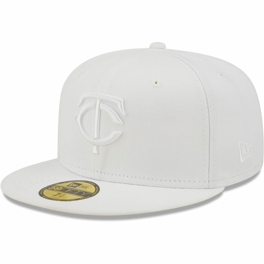 MLB Minnesota Twins New Era White on White 59FIFTY Fitted Hat