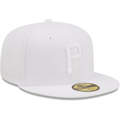 MLB Pittsburgh Pirates New Era White on White 59FIFTY Fitted Hat