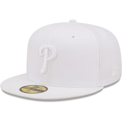 MLB Philadelphia Phillies New Era White on White 59FIFTY Fitted Hat