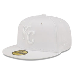 MLB Kansas City Royals New Era White on White 59FIFTY Fitted Hat