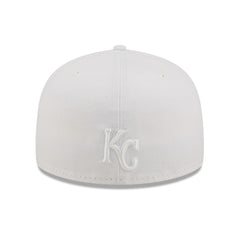 MLB Kansas City Royals New Era White on White 59FIFTY Fitted Hat
