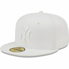 MLB New York Yankees New Era White on White 59FIFTY Fitted Hat