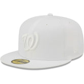 MLB Washington Nationals New Era White on White 59FIFTY Fitted Hat