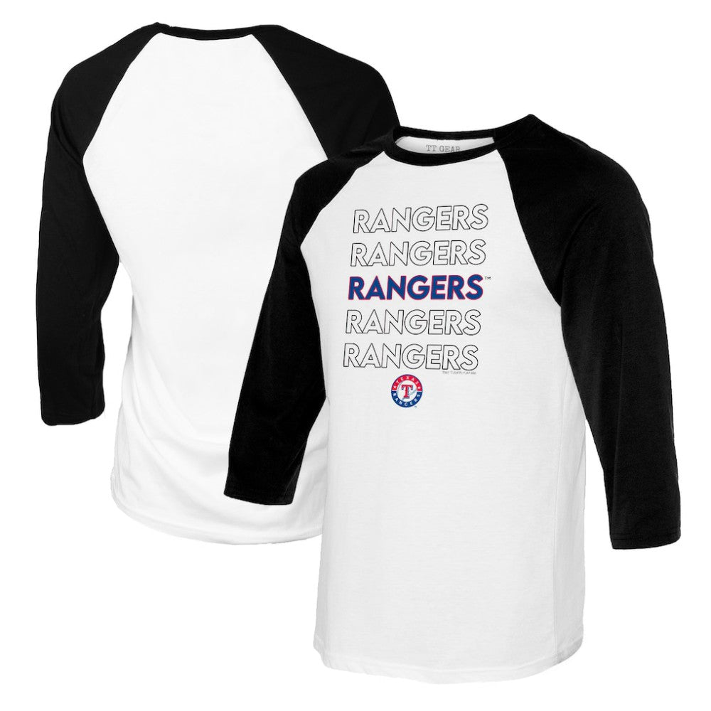 MLB Texas Rangers Tiny Turnip Women's Stacked 3/4-Sleeve Raglan T-Shirt