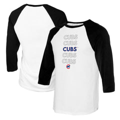 MLB Chicago Cubs Tiny Turnip Youth Stacked Raglan 3/4 Sleeve T-Shirt