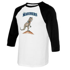 MLB Seattle Mariners Tiny Turnip Youth TT Rex Raglan 3/4 Sleeve T-Shirt