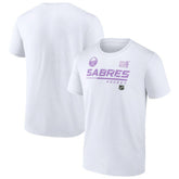 NHL White Buffalo Sabres NHL Hockey Fights Cancer T-Shirt