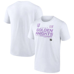 NHL White Vegas Golden Knights NHL Hockey Fights Cancer T-Shirt