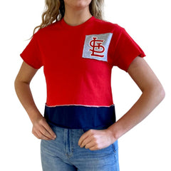 MLB St. Louis Cardinals Refried Apparel Women's Cropped T-Shirt